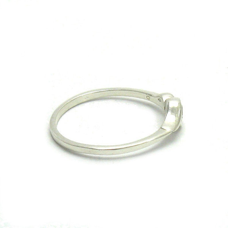 R001409 Bague Argent Massif 925 avec 3mm CZ image 3