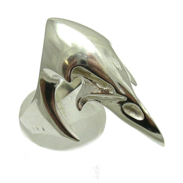 R000275 Sterling silver ring solid 925 Raven Skull