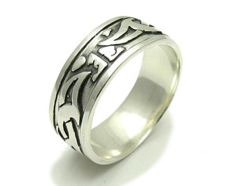 R000069 STERLING SILVER Band Ring Solid 925