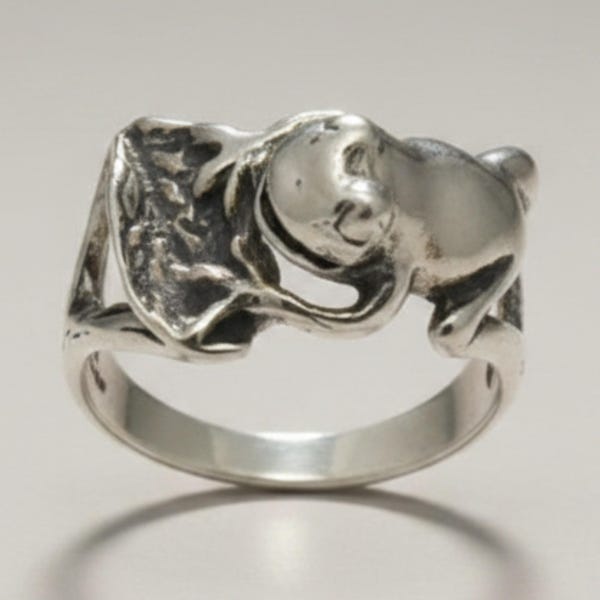 Sterling Silver Frog Ring Stamped 925 Nickel Free
