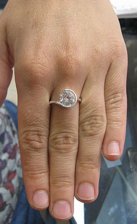 Anello Argento Sterling Piatto Anello Piatto In Argento Sterling 925 - Larghezza 4mm, Forma A D, Fatto A Mano In Gran Bretagna, 45 Taglie Anello Solido Personalizzabile TGS - Foto 7