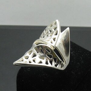 R000914 STERLING SILVER Ring Solid 925 Triangle image 3