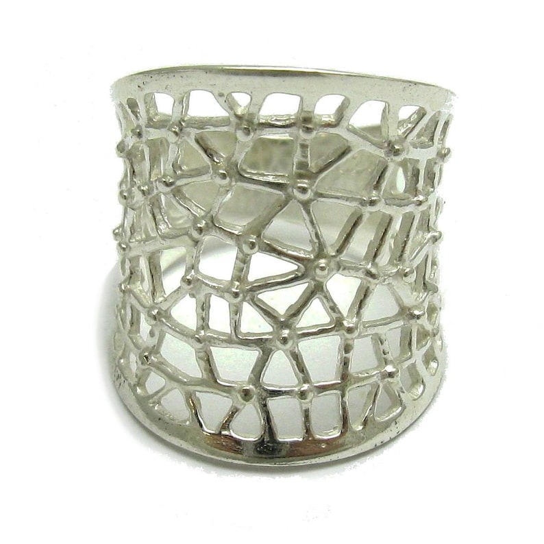 R000675 Stylish sterling silver ring solid 925 image 1