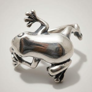 Sterling Silver Frog Ring Stamped 925 Nickel Free