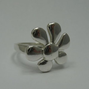 R001203 STERLING SILVER Ring Solid 925 Flower