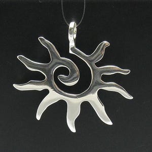 PE000029 Ciondolo Sole in argento sterling massiccio 925