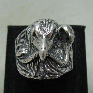 Sterling Silver Ring Eagle And Snake Solid Genuine Stamped 925 Nickel Free
