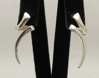 Orecchini in argento sterling senza nichel, orecchini pendenti a forma di farfalla in argento con filo francese, stile casual, 45,3 x 13,2 mm, Nessuna pietra preziosa
