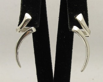 E000309 Boucles d'Oreille Argent  925 méandre