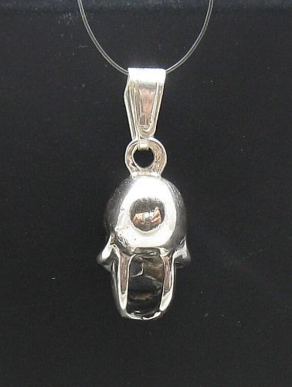 スターリングシルバー ゴシックペンダント スカルチャーム ソリッド