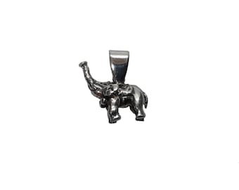 Small Genuine Sterling Silver Pendant Charm Elephant Hallmarked 925