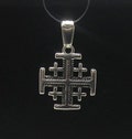 Sterling silver pendant Jerusalem cross stamped 925 nickel free product logo