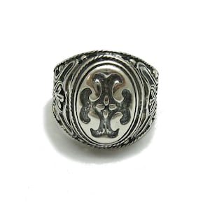 R001152 Bague Argent Massif 925 Croix Hommes image 1