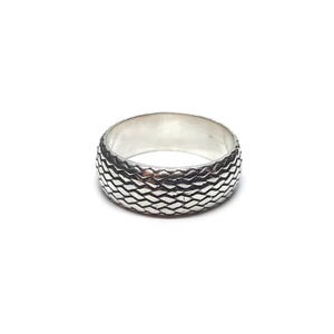 R001018 Bague Argent Massif 925 Cercles