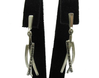 Stylish Sterling Silver Earrings Stamped 925 Nickel Free