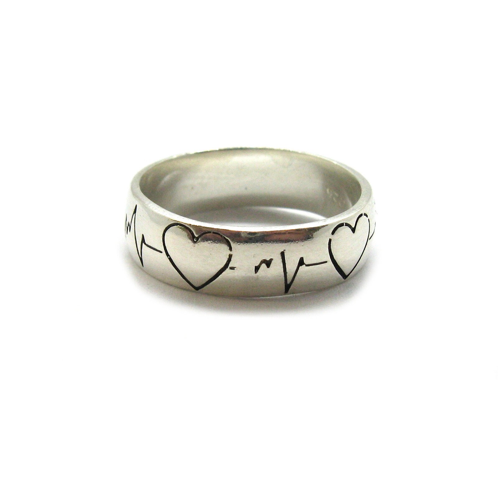 Bague Large En Argent 925 Sterling - Taille US 7.25 - Design Fin - Occasion Portée