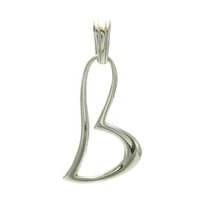 Sterling silver pendant Heart stamped 925 nickel free