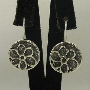 E000384 Sterling silver earrings 925 Flowers