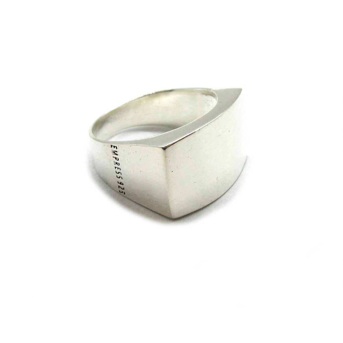 Sterling silver men plain ring for engraving solid Etsy