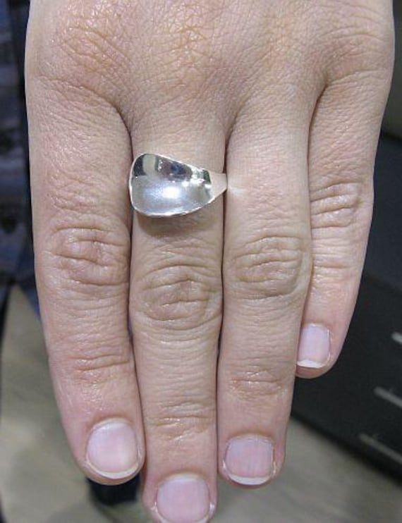 Anello Argento Sterling Fatto A Mano Originale Solido - Foto 3