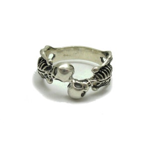 R000672 Sterling Silver Ring Solid 925 Skeleton image 1