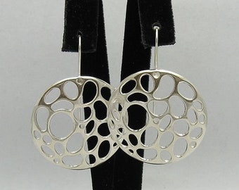 E000334 Sterling silver earrings 925 Circle