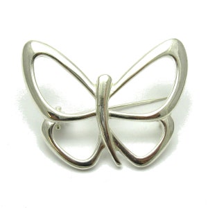 A000076 STERLING SILVER Brooch Solid 925 Butterfly image 1