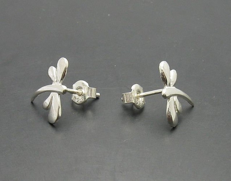 E000154 Boucles d'Oreille Argent 925 libellule image 2