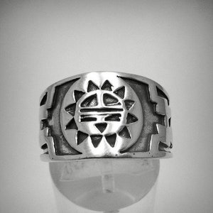 R001290 STERLING SILVER Ring Solid 925 Sun Band - Etsy