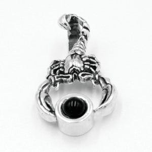 Srebrny wisiorek Skorpion Czarny Onyks Solidny Oryginalny Oznaczony Próbą 925 PE001413 zdjęcie 9