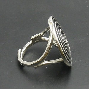 R000766 Sterling Silver Ring Solid 925 Spiral image 3