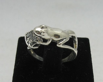 R000212 STERLING SILVER Ring 925 Frog