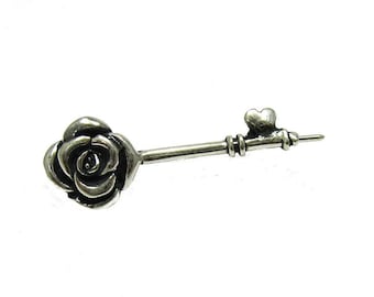 A000023 Broche Argent Massif 925 fleur