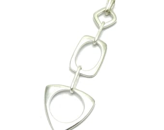 Long Sterling Silver Pendant Solid Genuine Stamped 925 Nickel Free
