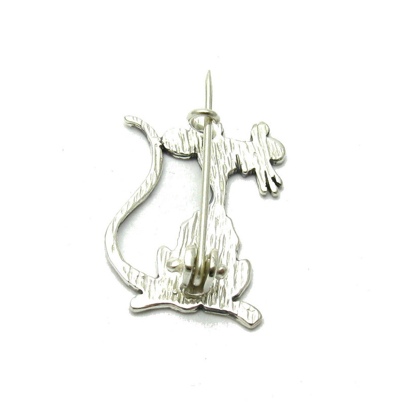 A000105 Sterling Silver Brooch 925 rat mouse image 2