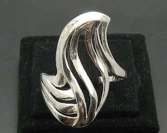 Long Sterling Silver Ring Solid Genuine Stamped 925 Nickel Free