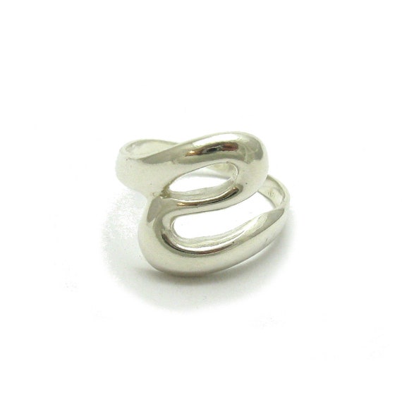 Genuine Solid Sterling Silver Ring - 925 Hallmarked, Handmade Statement Ring, Adjustable Size