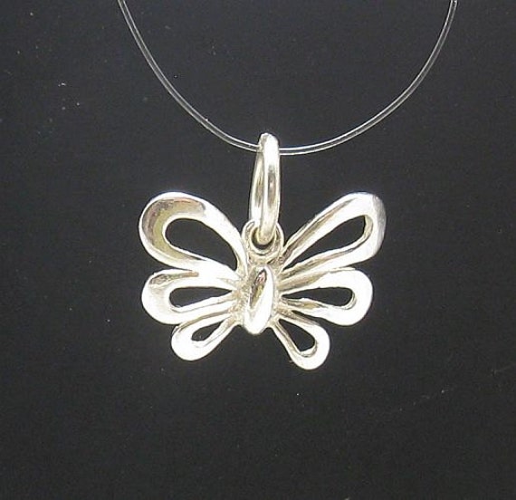 Solid Beat 「butterfly pendant」 silver925 Sterling Silver Pendant Solid Hallmarked 925 Butterfly Charm