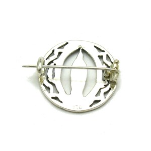 A000138 Sterling silver brooch 925 Mother of God image 2