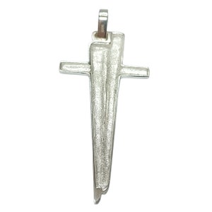 Sterling silver pendant plain Cross Solid Genuine Hallmarked 925 image 2