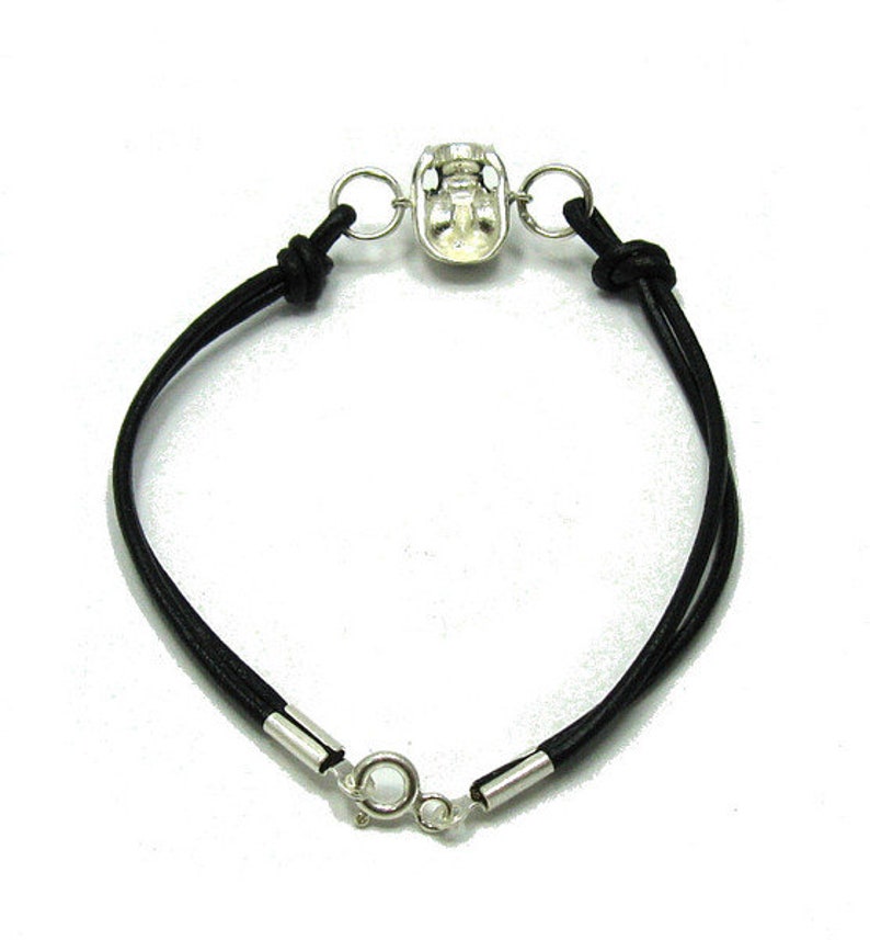 Bracelet en argent 925 Crâne NATUREL B000136 image 3