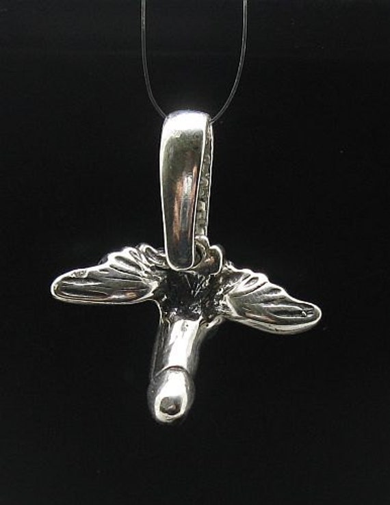 Sterling Silver Pendant Charm Dragonfly Solid Hallmarked 925 PE000557