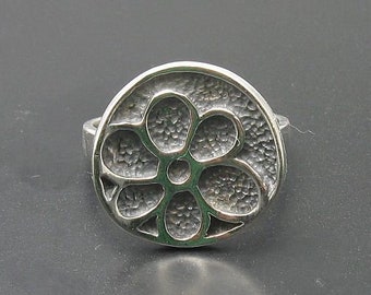 Sterling Silver Ring Flower Solid Genuine Stamped 925 Nickel Free