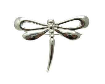 Spilla Classica A Libellula Con Cristalli Trasparenti – Gioiello Placcato Rodio 50x60 Mm – Elegante E Casual, Regalo Per Anniversario O Cocktail Party - 2