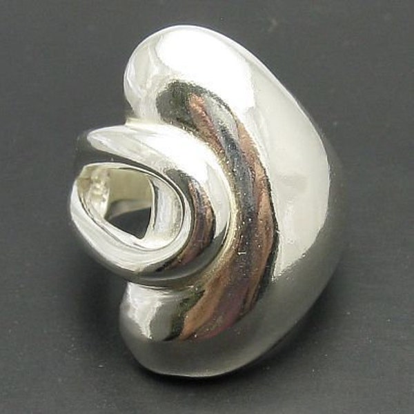 Grote Sterling Zilveren Ring Massief Echt Hallmarked 925