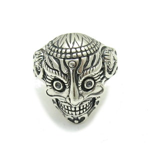 R001559 STERLING SILVER Skull Ring Solid 925 image 1