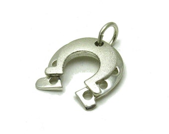 Sterling Silver Pendant Charm Horseshoe Solid Genuine Hallmarked 925 Nickel Free