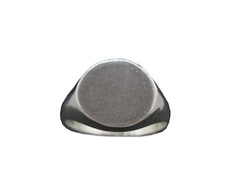 Custom Engraved Sterling Silver Signet Men Ring Genuine Solid Hallmarked 925 R002122