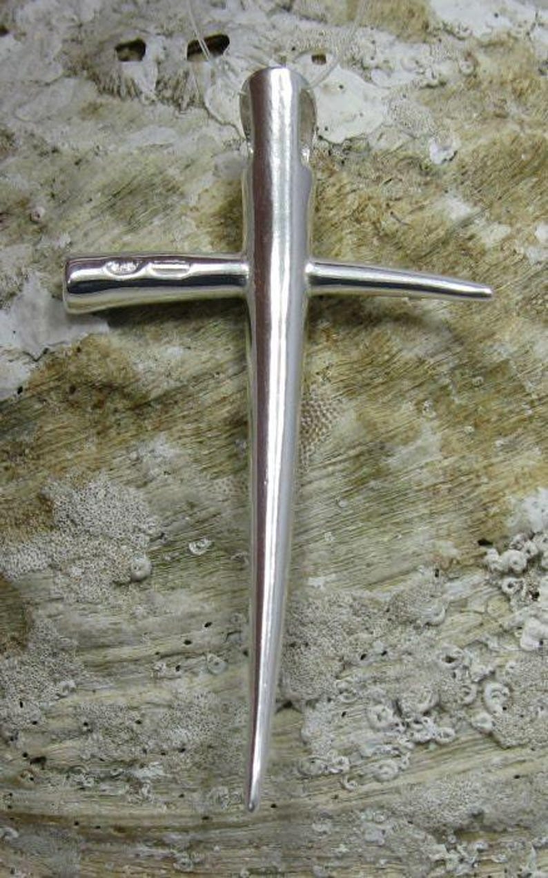 Sterling Silver Cross Pendant 50x29mm Stamped 925 Nickel Free image 4