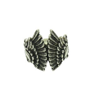 Detailed Sterling Silver Ring Angel Wings Solid Hallmarked 925 Nickel Free